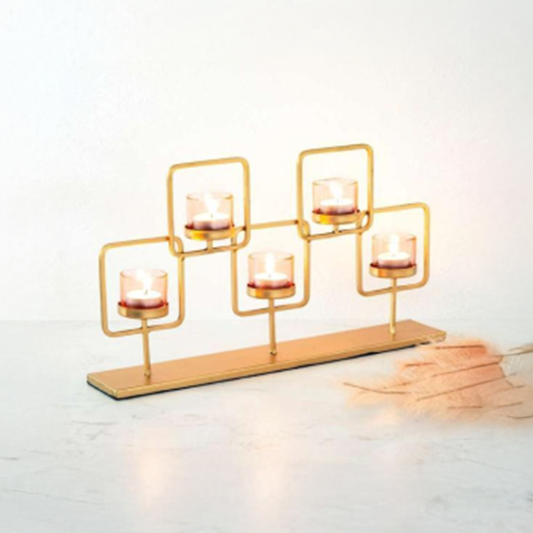 Geometric Elegance Candle Holder