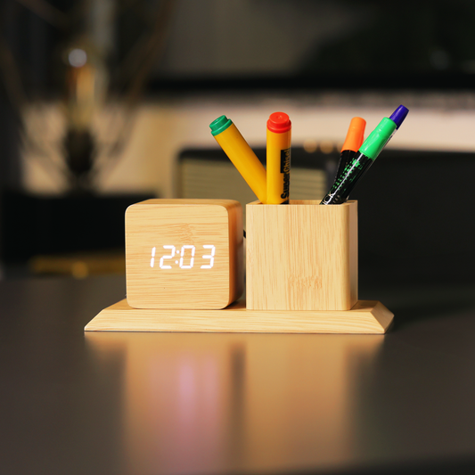 Natural Harmony Desk Clock & Holder