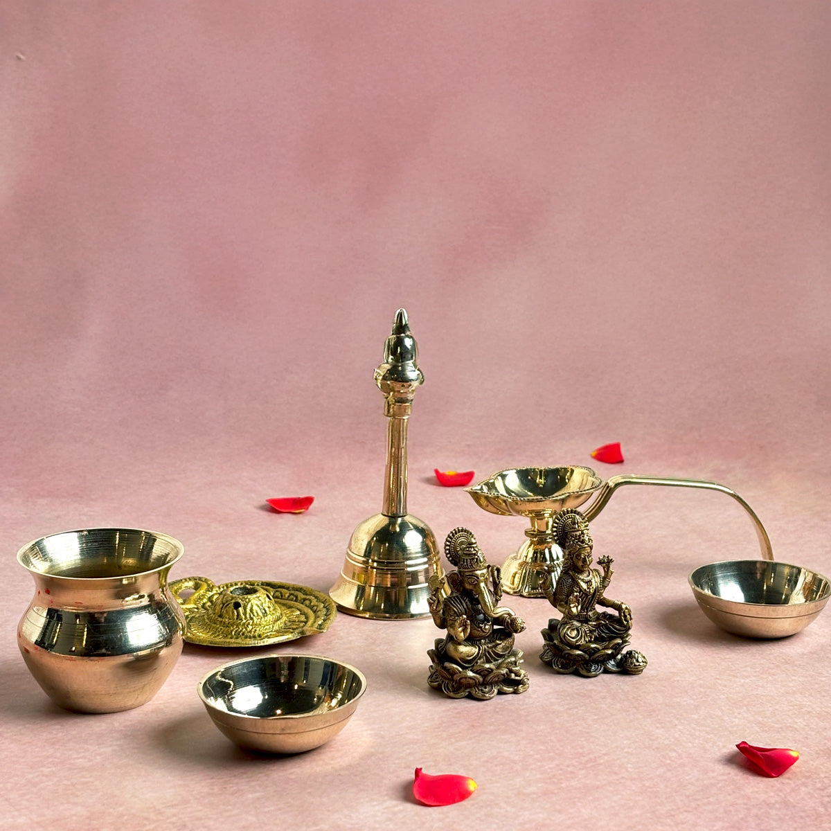 Divine Brass Pooja Set